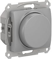 Светорегулятор поворотно-нажимной без рамки Systeme Electric Glossa 5-315Вт алюминий картинка